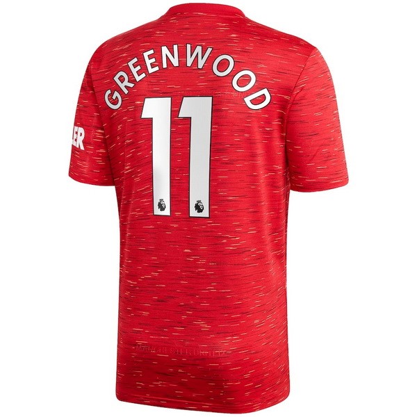 Maglia Manchester United NO.11 Greenwood 1ª 2020-2021 Rosso